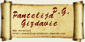 Pantelija Gizdavić vizit kartica